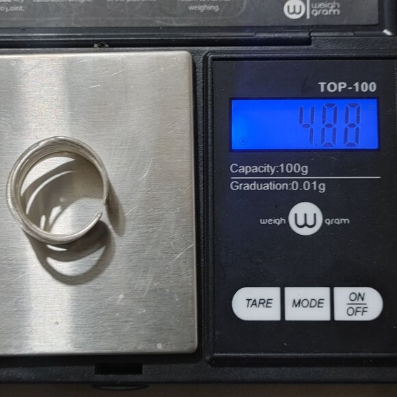 Artisan Sterling Silver 925 Ring Matte Wrap Twist Cuff Band Open Back Adjustable - Picture 6 of 9